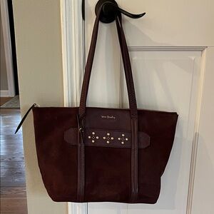 Vera Bradley Burgundy Suede Leather Purse